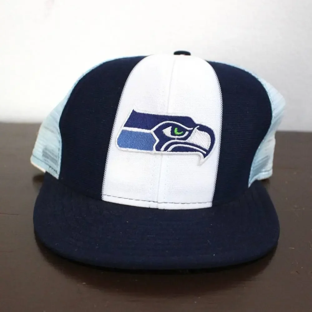 Vintage Seattle Seahawks Football NFL Lucky Stripes Snapback Hat